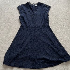 Lace Navy Blue H&M Dress SZ Large